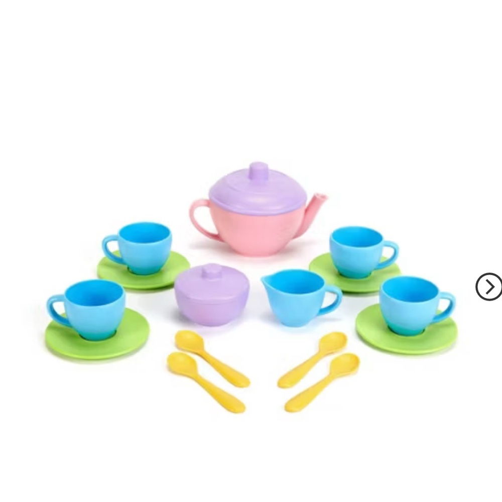 Purple and Blue Doll Tea Set for Imaginative Play
